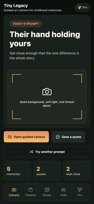 Raw Tiny Legacy screenshot: home